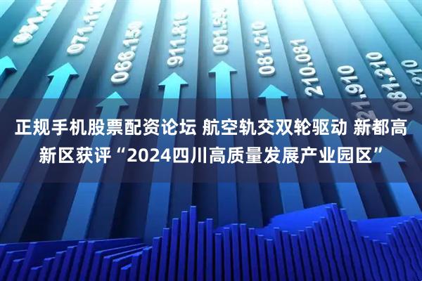 正规手机股票配资论坛 航空轨交双轮驱动 新都高新区获评“2024四川高质量发展产业园区”